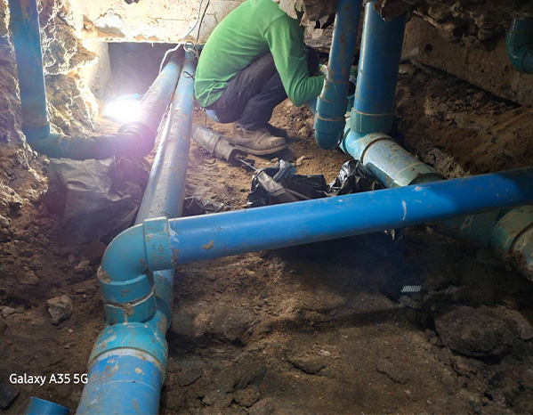 งานติดตั้งระบบท่อน้ำเสีย