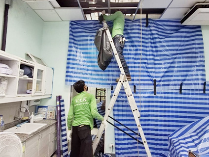 งานปรับปรุงฝ้าเพดานและระบบปรับอากาศหอผู้ป่วยศัลยกรรม