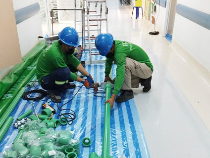 งานติดตั้งระบบท่อน้ำดี