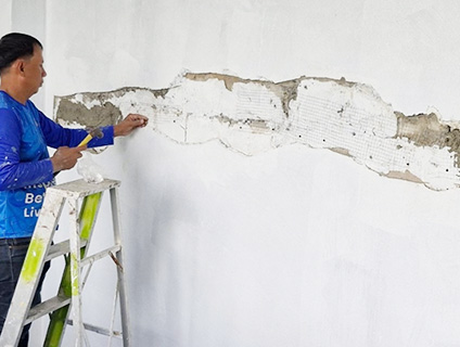 งานปรับปรุงผนังทางลาด