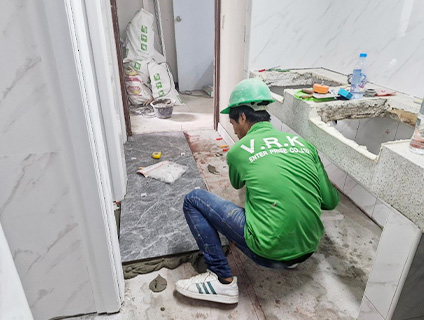 งานปรับปรุงห้องน้ำหอพักแพทย์